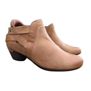 Cobb Hill Women's Laurel Woven Bootie Brown Leather Size 9.5